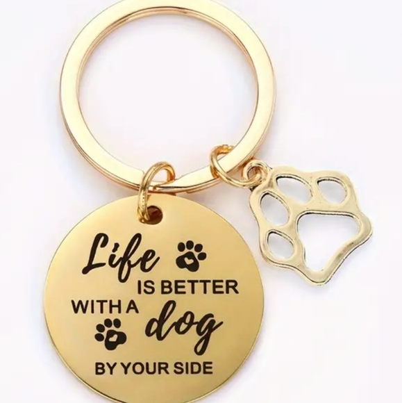 Accessories - New gold life is better with a dog keychain